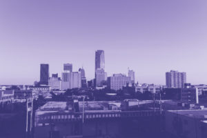 A photo of the Oklahoma City skyline